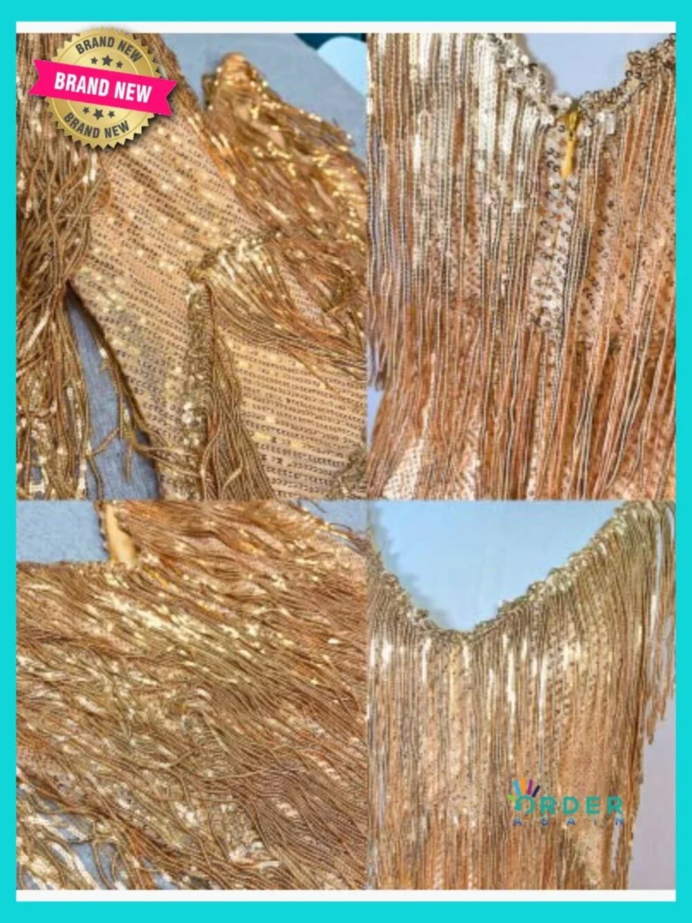 1920s Gatsby Flapper Dress with All-Over Fringe - Mini Cocktail Party Dress
